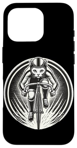 Sportliche Katze auf Fahrrad für Rennradfans Hülle für iPhone 16 Pro von Streetwear cyclist design for bike lovers