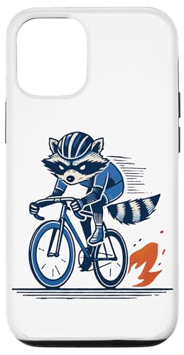 Waschbär auf Rennrad für sportliche Radfahrer Hülle für iPhone 12/12 Pro von Streetwear cyclist design for bike lovers