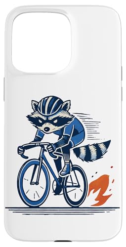Waschbär auf Rennrad für sportliche Radfahrer Hülle für iPhone 15 Pro Max von Streetwear cyclist design for bike lovers