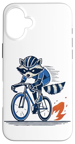 Waschbär auf Rennrad für sportliche Radfahrer Hülle für iPhone 16 Plus Waschbär auf Rennrad für sportliche Radfahrer Hülle für iPhone 16 Plus von Streetwear cyclist design for bike lovers