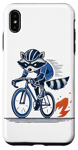 Waschbär auf Rennrad für sportliche Radfahrer Hülle für iPhone XS Max von Streetwear cyclist design for bike lovers