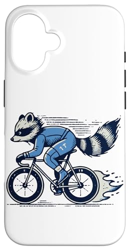 Witziger Waschbär auf Rennrad für Hobbyradler Hülle für iPhone 16 Witziger Waschbär auf Rennrad für Hobbyradler Hülle für iPhone 16 von Streetwear cyclist design for bike lovers