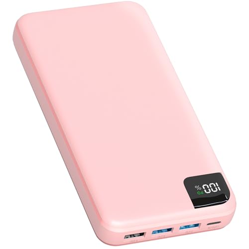 Strex Powerbank Rosa - 27.000 mAh - 22,5W Schnellladegerät - USB-A/USB-C - LED-Anzeige - Universal Powerbank geeignet für iOS/Android, u.a. Strex Powerbank Rosa - 27.000 mAh - 22,5W Schnellladegerät - USB-A/USB-C - LED-Anzeige - Universal Powerbank geeignet für iOS/Android, u.a. von Strex