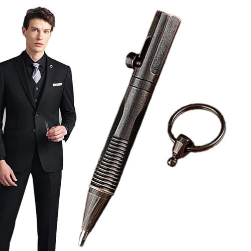Streysisl Messing-Stift, Reise-Taschenhalter, Schlüsselanhänger mit Messing-Kugelschreiber, flüssiger Schlüsselanhänger für Lieben, Partner und Kunden Streysisl Messing-Stift, Reise-Taschenhalter, Schlüsselanhänger mit Messing-Kugelschreiber, flüssiger Schlüsselanhänger für Lieben, Partner und Kunden von Streysisl