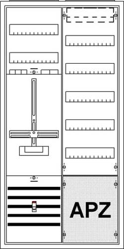 Striebel & John 2CPX035877R9999 KS215Z Zählerschrank Anzahl Reihen = 5 Inhalt 1St. von Striebel & John