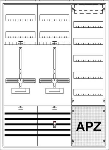 Striebel & John 2CPX035881R9999 KS222Z Zählerschrank Anzahl Reihen = 5 Inhalt 1St. von Striebel & John