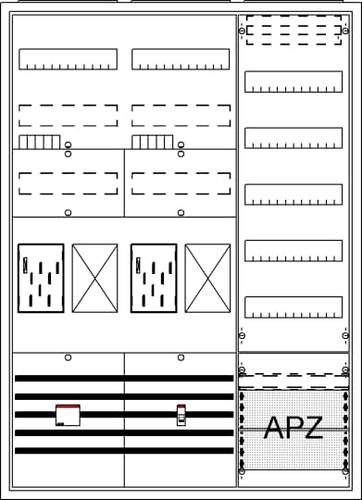 Striebel & John 2CPX054222R9999 BA37FGB Komplettschrank Unterputz, Aufputz, teilversenkt Inhalt 1St. von Striebel & John