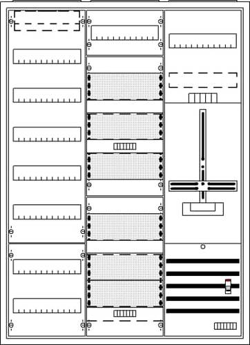 Striebel & John 2CPX054276R9999 DA37HCM Komplettschrank Unterputz, Aufputz, teilversenkt Inhalt 1St. von Striebel & John