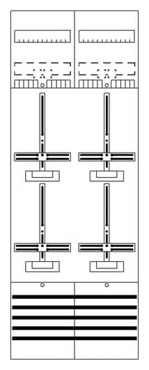 Striebel & John DF29C4 Zählerfeld 9RE 4Z mit Zählerkreuz von Striebel&John