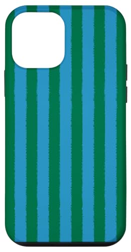 Ästhetische Grunge-Pinsel, gestreift, Blau / Grün Hülle für iPhone 12 mini von Stripes Geometric Vertical Lines Pattern