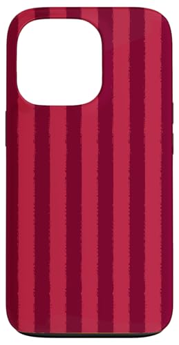 Ästhetischer Grunge-Bürstenstreifen in Rot, Kirsche und Burgunderrot Hülle für iPhone 13 Pro von Stripes Geometric Vertical Lines Pattern