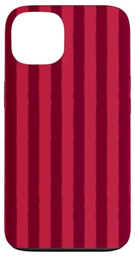 Ästhetischer Grunge-Bürstenstreifen in Rot, Kirsche und Burgunderrot Hülle für iPhone 13 von Stripes Geometric Vertical Lines Pattern