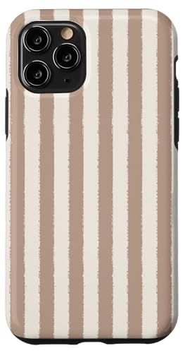 Aesthetic Grunge Brush Stripe Neutral Beige Gestreift Hülle für iPhone 11 Pro von Stripes Geometric Vertical Lines Pattern