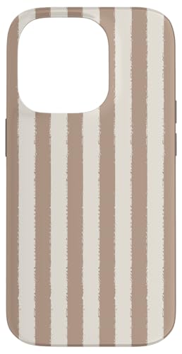 Aesthetic Grunge Brush Stripe Neutral Beige Gestreift Hülle für iPhone 14 Pro von Stripes Geometric Vertical Lines Pattern