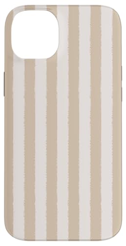 Aesthetic Grunge-Pinsel, Hellbeige, neutral gestreift Hülle für iPhone 14 Plus von Stripes Geometric Vertical Lines Pattern