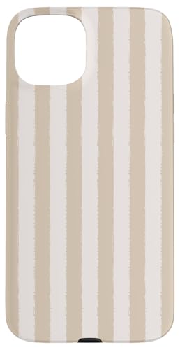 Aesthetic Grunge-Pinsel, Hellbeige, neutral gestreift Hülle für iPhone 15 Plus von Stripes Geometric Vertical Lines Pattern