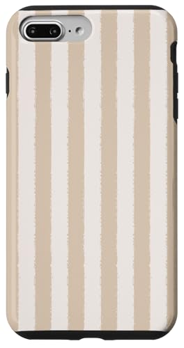 Aesthetic Grunge-Pinsel, Hellbeige, neutral gestreift Hülle für iPhone 7 Plus/8 Plus von Stripes Geometric Vertical Lines Pattern