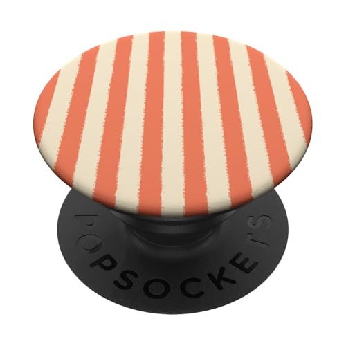 Aesthetic Grunge-Pinsel, gestreift, Pfirsichkoralle, gestreift PopSockets Klebender PopGrip Aesthetic Grunge-Pinsel, gestreift, Pfirsichkoralle, gestreift PopSockets Klebender PopGrip von Stripes Geometric Vertical Lines Pattern