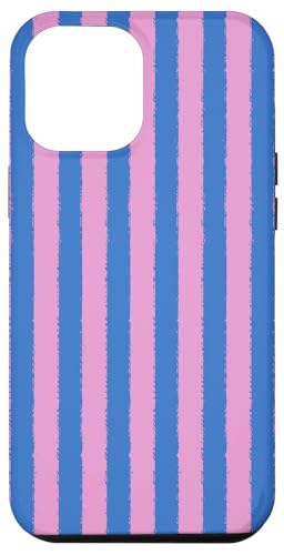 Aesthetic Grunge-Pinsel, gestreift, Rosa und Blau Hülle für iPhone 12 Pro Max von Stripes Geometric Vertical Lines Pattern