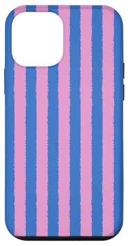 Aesthetic Grunge-Pinsel, gestreift, Rosa und Blau Hülle für iPhone 12 mini von Stripes Geometric Vertical Lines Pattern