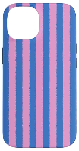 Aesthetic Grunge-Pinsel, gestreift, Rosa und Blau Hülle für iPhone 14 von Stripes Geometric Vertical Lines Pattern