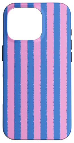 Aesthetic Grunge-Pinsel, gestreift, Rosa und Blau Hülle für iPhone 16 Pro von Stripes Geometric Vertical Lines Pattern