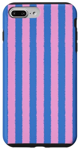 Aesthetic Grunge-Pinsel, gestreift, Rosa und Blau Hülle für iPhone 7 Plus/8 Plus von Stripes Geometric Vertical Lines Pattern
