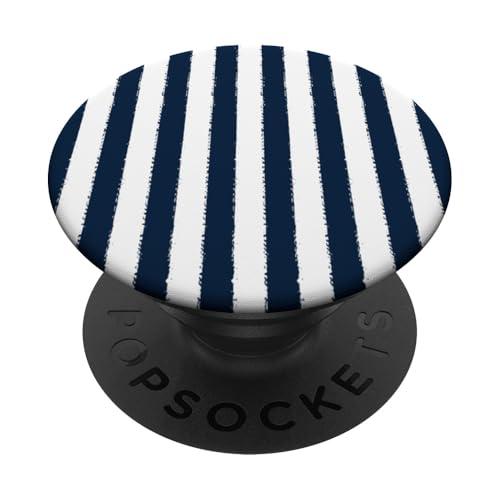Aesthetic Grunge-Pinsel, gestreift, Weiß / Marineblau PopSockets Klebender PopGrip Aesthetic Grunge-Pinsel, gestreift, Weiß / Marineblau PopSockets Klebender PopGrip von Stripes Geometric Vertical Lines Pattern