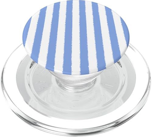 Aesthetic Grunge-Pinsel, gestreift, Weiß und Hellblau PopSockets PopGrip für MagSafe Aesthetic Grunge-Pinsel, gestreift, Weiß und Hellblau PopSockets PopGrip für MagSafe von Stripes Geometric Vertical Lines Pattern
