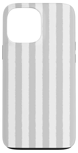 Hellgrau und weiß gestreift, ästhetischer Grunge-Pinsel, gestreift Hülle für iPhone 13 Pro Max von Stripes Geometric Vertical Lines Pattern