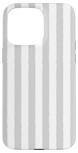 Hellgrau und weiß gestreift, ästhetischer Grunge-Pinsel, gestreift Hülle für iPhone 15 Pro Max von Stripes Geometric Vertical Lines Pattern