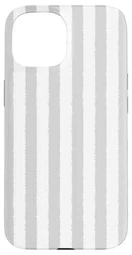 Hellgrau und weiß gestreift, ästhetischer Grunge-Pinsel, gestreift Hülle für iPhone 15 von Stripes Geometric Vertical Lines Pattern