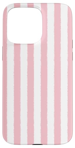 Hellrosa und weiß gestreifter ästhetischer Grunge-Pinsel, gestreift Hülle für iPhone 15 Pro Max von Stripes Geometric Vertical Lines Pattern