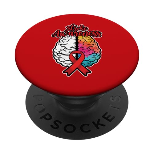 Band zur Unterstützung des Bewusstseins im Mai Bewusstseinsmonat PopSockets Klebender PopGrip Band zur Unterstützung des Bewusstseins im Mai Bewusstseinsmonat PopSockets Klebender PopGrip von Stroke Awareness Month May Wear Red Survivor