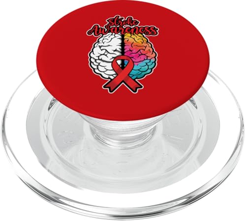 Band zur Unterstützung des Bewusstseins im Mai Bewusstseinsmonat PopSockets PopGrip für MagSafe von Stroke Awareness Month May Wear Red Survivor