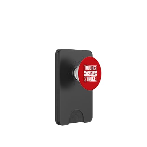Härter als ein Monat zur Sensibilisierung für rote Schlaganfälle PopSockets PopWallet für MagSafe von Stroke Awareness Month May Wear Red Survivor