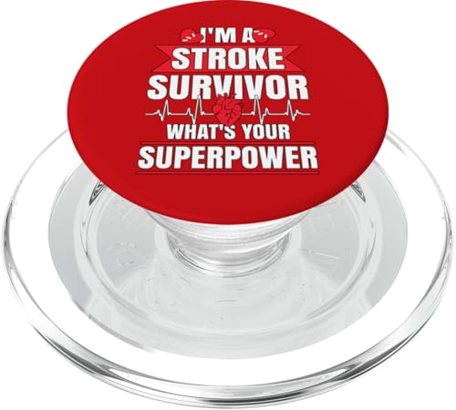 Ich bin ein Schlaganfallüberlebender Was ist deine Superkraft PopSockets PopGrip für MagSafe Ich bin ein Schlaganfallüberlebender Was ist deine Superkraft PopSockets PopGrip für MagSafe von Stroke Awareness Month May Wear Red Survivor