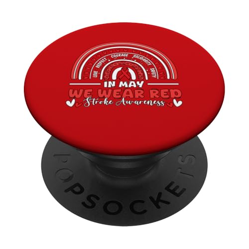 Liebe Respekt Mut Solidarität Sicherheit Schlaganfallbewusstsein PopSockets Klebender PopGrip Liebe Respekt Mut Solidarität Sicherheit Schlaganfallbewusstsein PopSockets Klebender PopGrip von Stroke Awareness Month May Wear Red Survivor