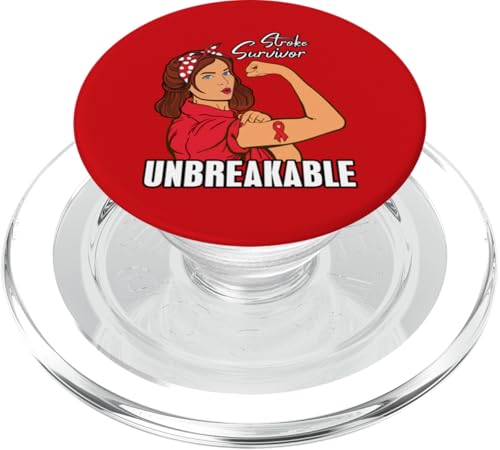Monat zur Sensibilisierung für Schlaganfallüberlebende: Unbreakable Stroke Awareness PopSockets PopGrip für MagSafe Monat zur Sensibilisierung für Schlaganfallüberlebende: Unbreakable Stroke Awareness PopSockets PopGrip für MagSafe von Stroke Awareness Month May Wear Red Survivor