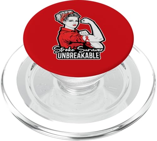 Stroke Survivor Unzerbrechliches Schlaganfallbewusstsein PopSockets PopGrip für MagSafe Stroke Survivor Unzerbrechliches Schlaganfallbewusstsein PopSockets PopGrip für MagSafe von Stroke Awareness Month May Wear Red Survivor