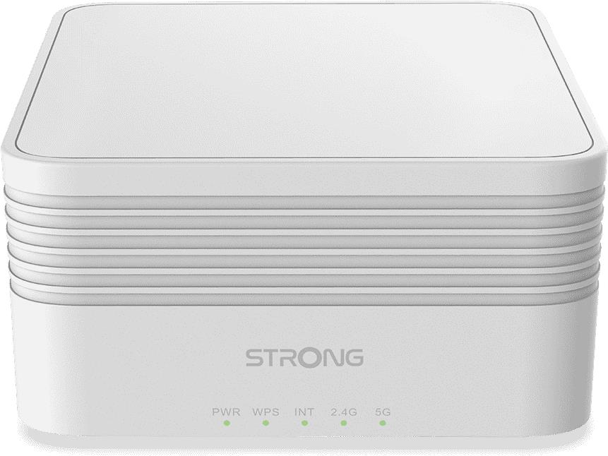 Strong MESHAX3000ADD Mesh-WLAN-System Dual-Band (2,4 GHz/5 GHz) Wi-Fi 6 (802.11ax) Weiß 3 Intern (MESKAX300ADD) von Strong