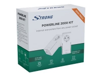 Strong Powerline 2000 KIT, 2000 Mbit/s, IEEE 802.3, IEEE 802.3ab, IEEE 802.3u, Typ F, Gigabit Ethernet, 10,100,1000 Mbit/s, HomePlug AV2 von Strong