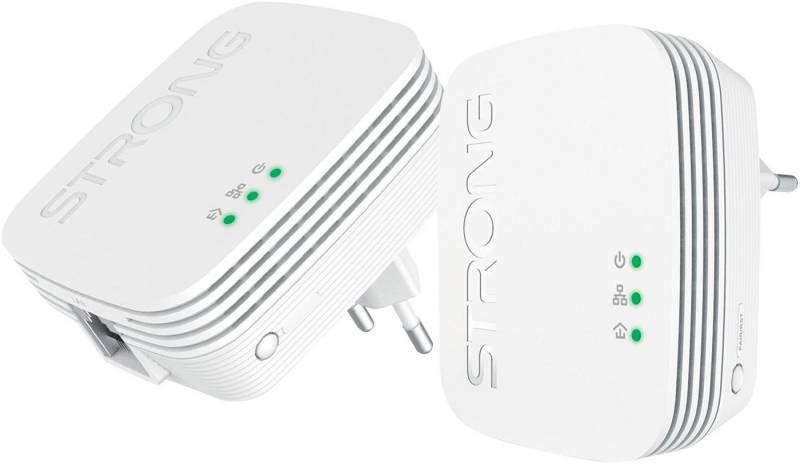 Strong Powerline MINI, 600 Mbit/s Set (2 Einheiten) Reichweitenverstärker von Strong