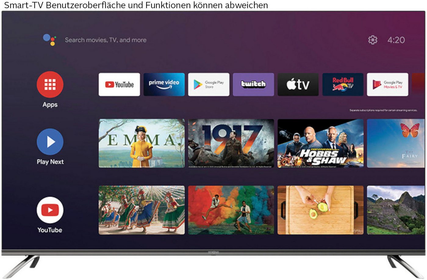 Strong SRT55UD7553 LED-Fernseher (139 cm/55 Zoll, 4K Ultra HD, Android TV, Smart-TV) von Strong