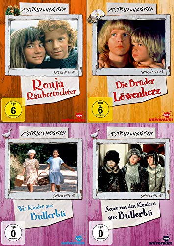 Astrid Lindgren Edition: Ronja Räubertochter - Spielfim + Die Brüder Löwenherz + Wir Kinder aus Bullerbü + Neues von den Kindern aus Bullerbü [4-DVD] von Studio 100 Media GmbH (Vertrieb Leonine)