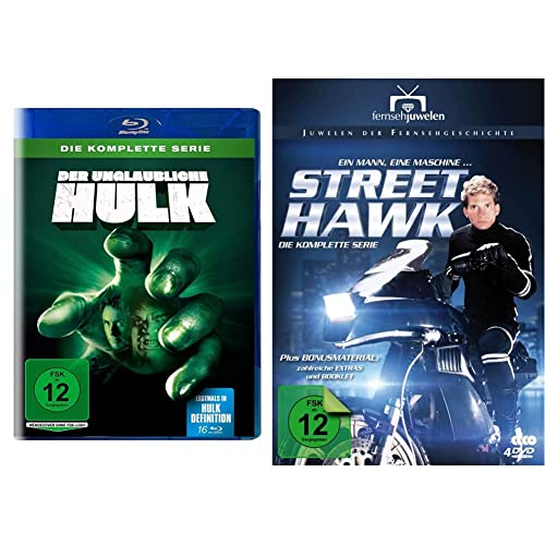 Der unglaubliche Hulk - Die komplette Serie auf 16 Blu-rays & Street Hawk - Die komplette Serie [4 DVD] von Studio Hamburg