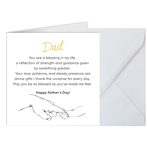 Süße Vatertagskarte von Tochter Sohn Partner Ehefrau Sentimental Herzlich Einzigartige Geschenknachricht 14 x 14 cm Premium 260 GSM Süße Vatertagskarte von Tochter Sohn Partner Ehefrau Sentimental Herzlich Einzigartige Geschenknachricht 14 x 14 cm Premium 260 GSM von Studio Kaza Ltd