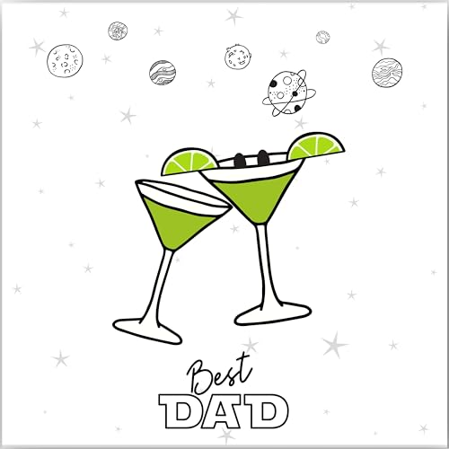 Vatertagskarte "Best Dad of the Galaxy" von Tochter Sohn Ehefrau Partner 14 x 14 cm 300 g/m² Weltraumthema SW inspiriert Vatertagskarte "Best Dad of the Galaxy" von Tochter Sohn Ehefrau Partner 14 x 14 cm 300 g/m² Weltraumthema SW inspiriert von Studio Kaza Ltd