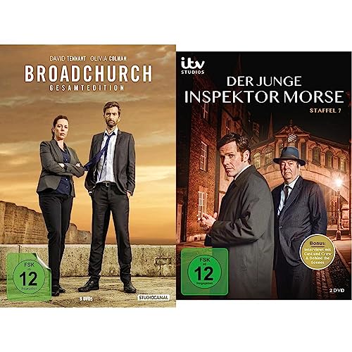 Broadchurch - Staffel 1-3 - Gesamtedition [9 DVDs] & Der Junge Inspektor Morse-Staffel 7 [2 DVDs] von STUDIOCANAL