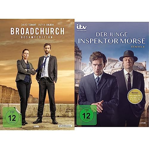 Broadchurch - Staffel 1-3 - Gesamtedition [9 DVDs] & Der junge Inspektor Morse - Staffel 8 [2 DVDs] von Studiocanal
